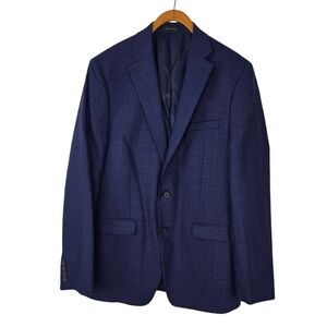 Calvin Klein Wool Blend Suit Separate Jacket Blue Size 42L